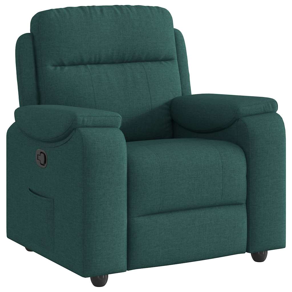 Fauteuil inclinable Vert foncé Tissu