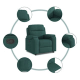 Fauteuil inclinable Vert foncé Tissu