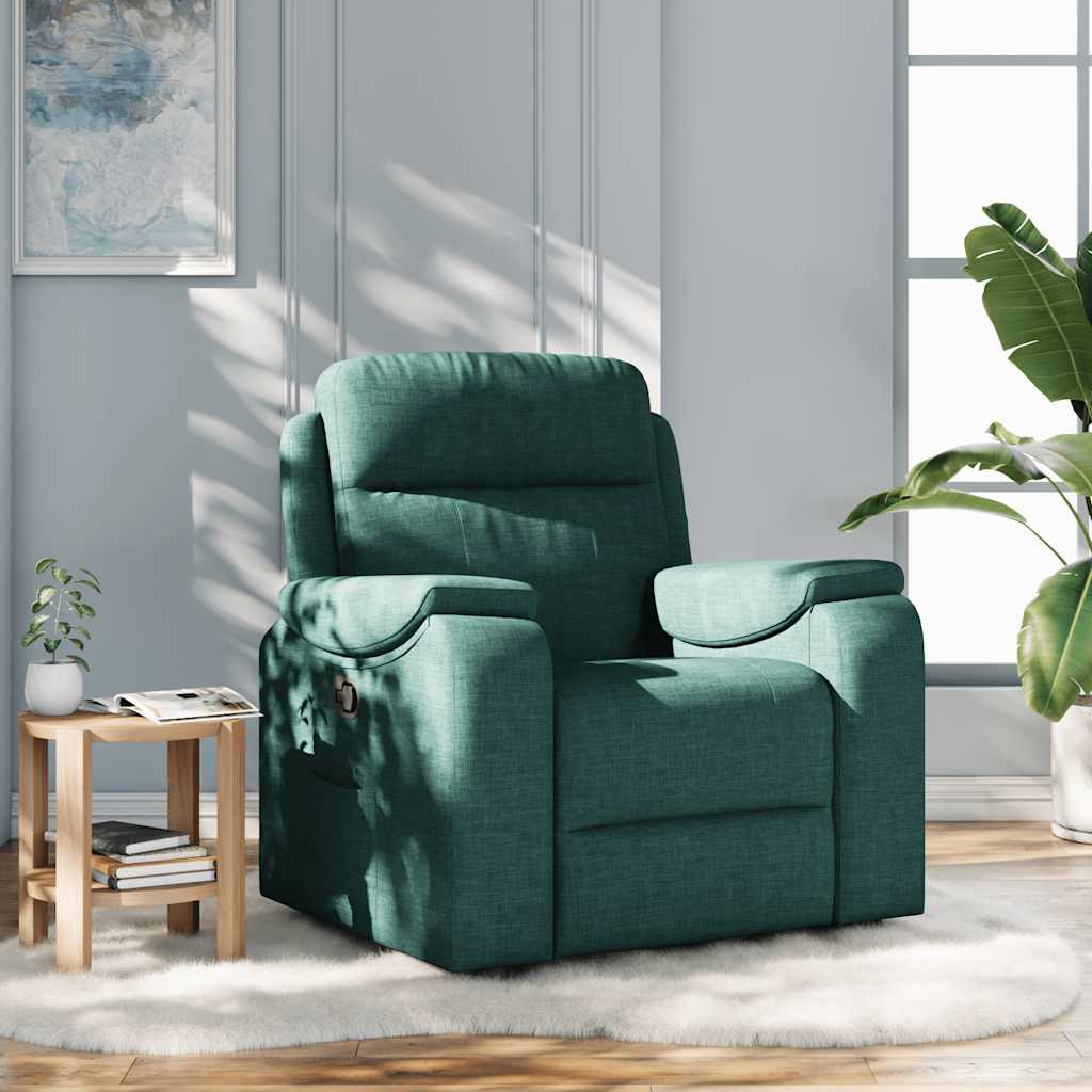 Fauteuil inclinable Vert foncé Tissu