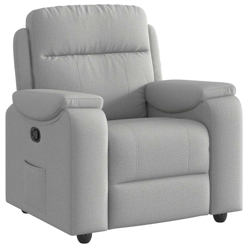 Fauteuil inclinable gris nuage tissu