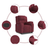 Fauteuil inclinable Rouge bordeaux Tissu