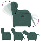 Fauteuil inclinable Vert foncé Tissu