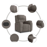 Fauteuil inclinable Taupe Tissu