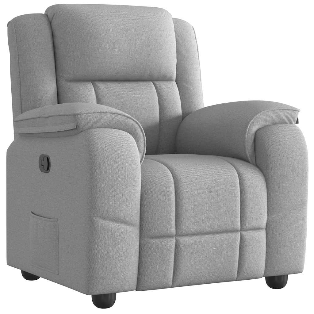 Fauteuil inclinable gris nuage tissu