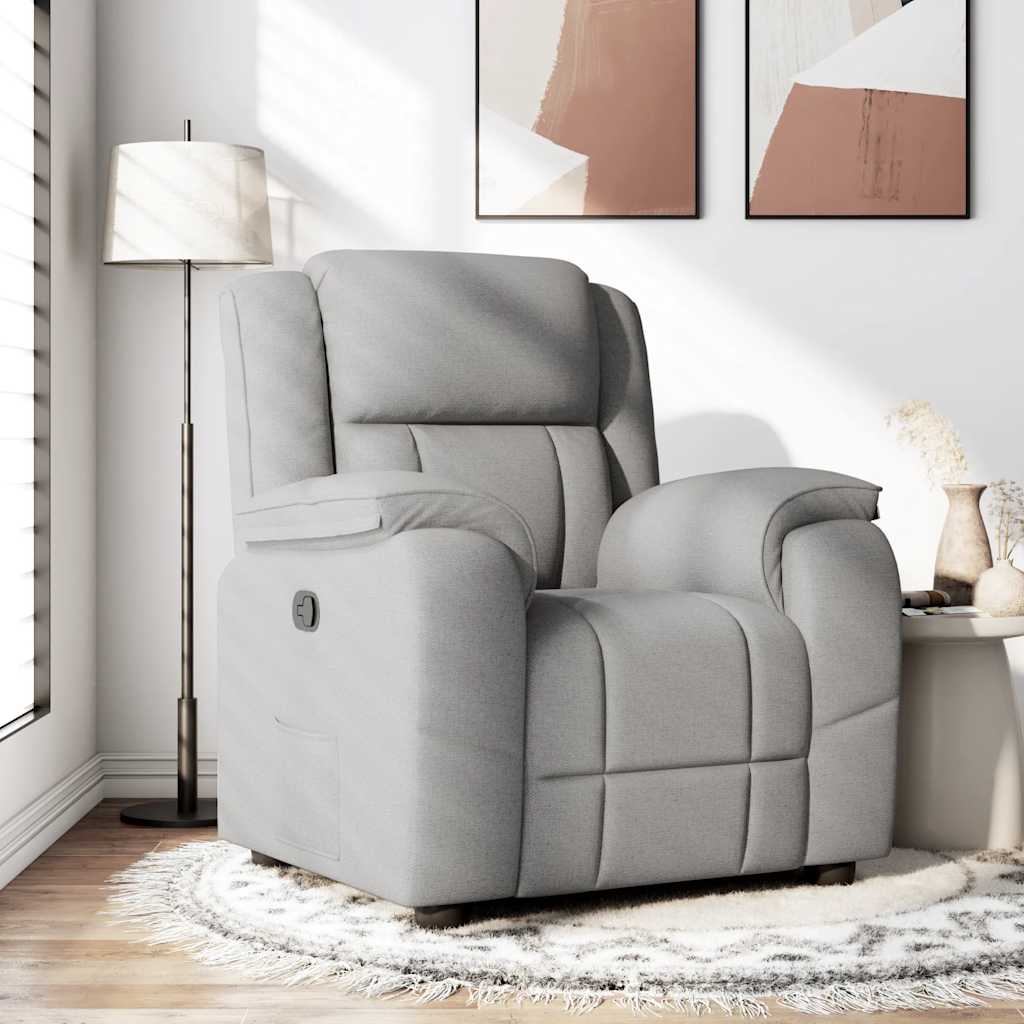 Fauteuil inclinable gris nuage tissu