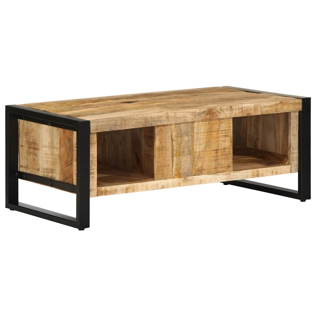 Couchtisch 90x50x36 cm rohes massives Mangoholz