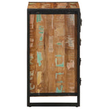 Armoire à tiroir multicolore 40x40x90 cm bois de récupération