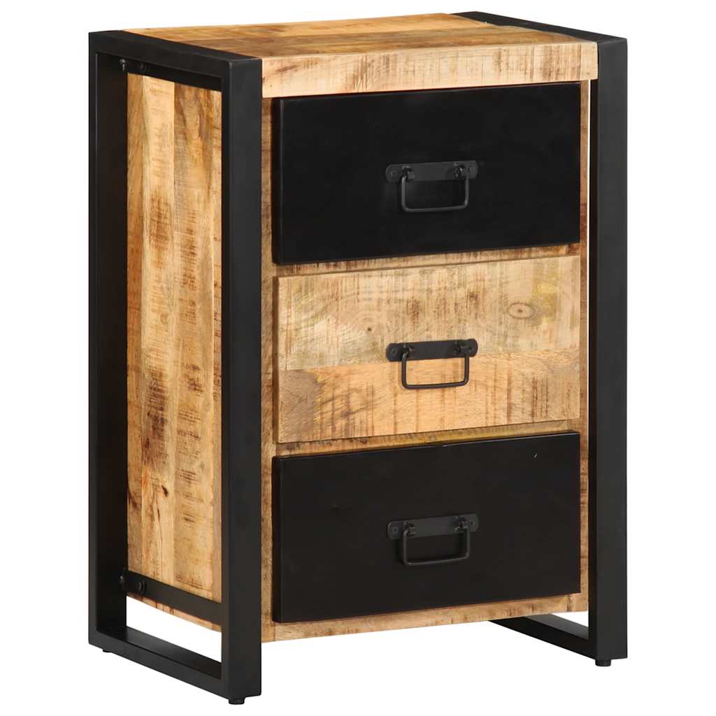 Armoire à tiroir 50x35x70 cm bois de manguier massif brut