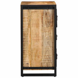 Armoire à tiroir 50x35x70 cm bois de manguier massif brut