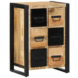 Buffet 50x35x70 cm bois de manguier brut massif