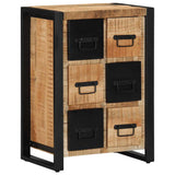 Buffet 50x35x70 cm bois de manguier brut massif