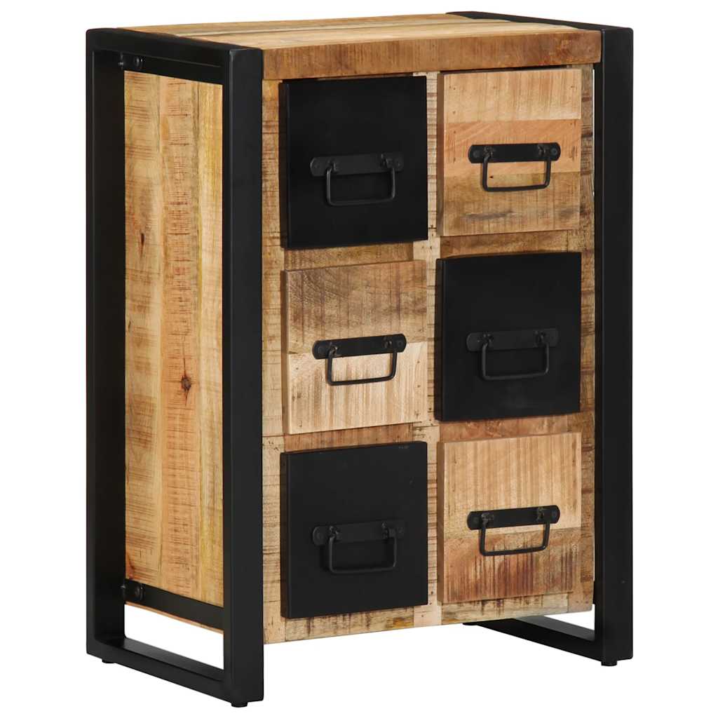 Buffet 50x35x70 cm bois de manguier brut massif