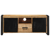 Meuble TV 100x30x40 cm bois massif de manguier brut