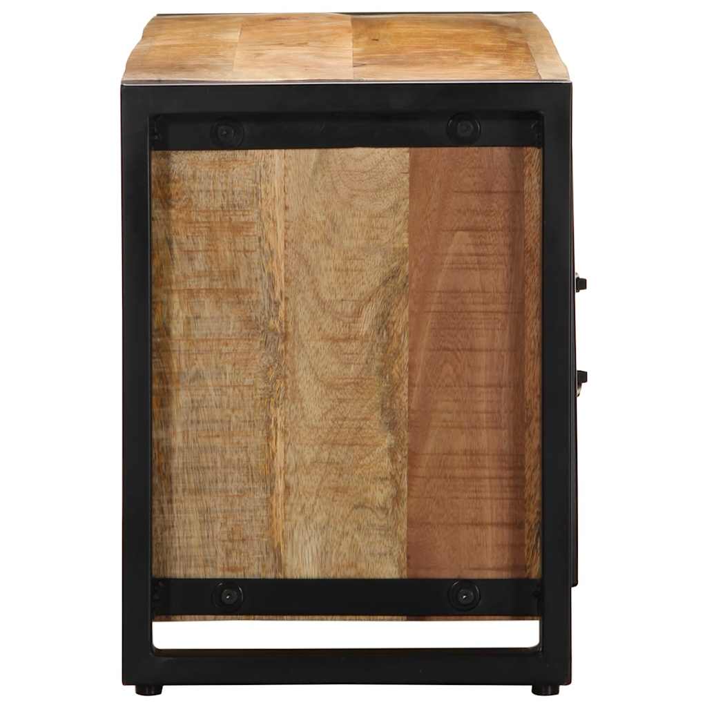 Meuble TV 100x30x40 cm bois massif de manguier brut