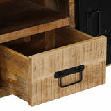 Meuble TV 100x30x40 cm bois massif de manguier brut