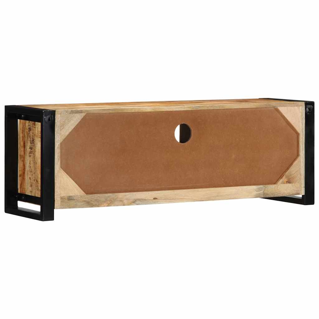 Meuble TV 100x30x35 cm bois massif de manguier brut