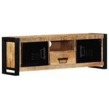 Meuble TV 100x30x35 cm bois massif de manguier brut