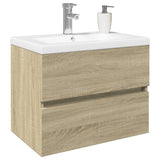 2pcs Bathroom Furniture Set Ceramic and Engineered Wood