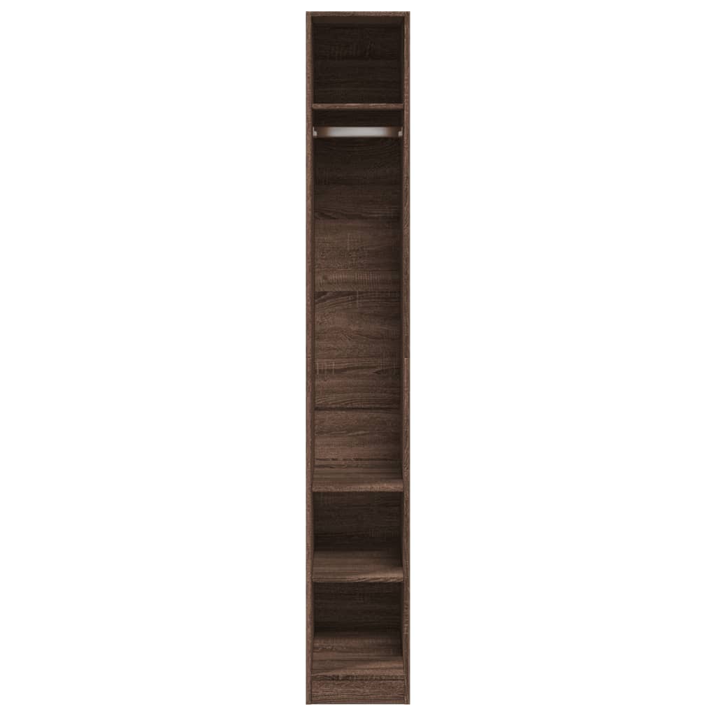 Wardrobe brown oak 30x50x200 cm engineered wood