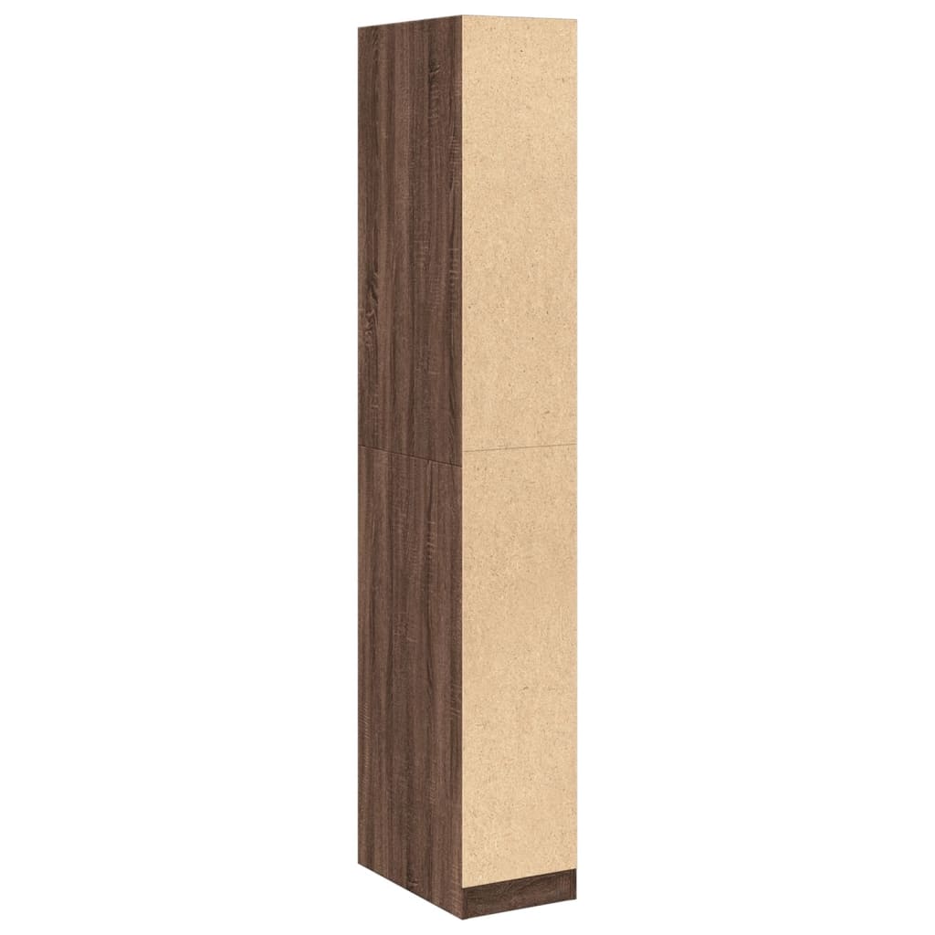 Wardrobe brown oak 30x50x200 cm engineered wood