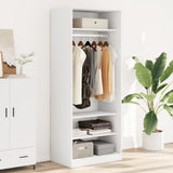 White wardrobe 80x50x200 cm engineered wood