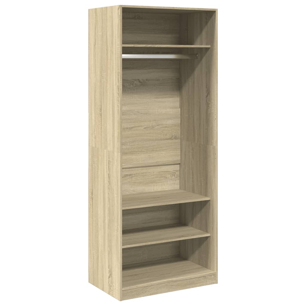 Garde-robe chêne sonoma 80x50x200 cm bois d'ingénierie