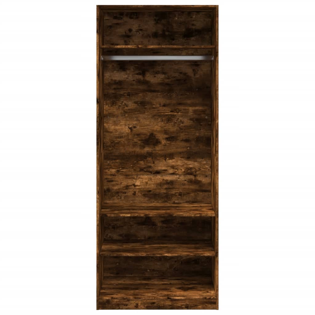 Smoked oak wardrobe 80x50x200 cm engineered wood