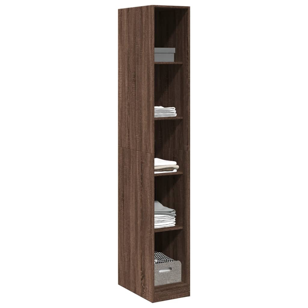 Wardrobe brown oak 30x50x200 cm engineered wood