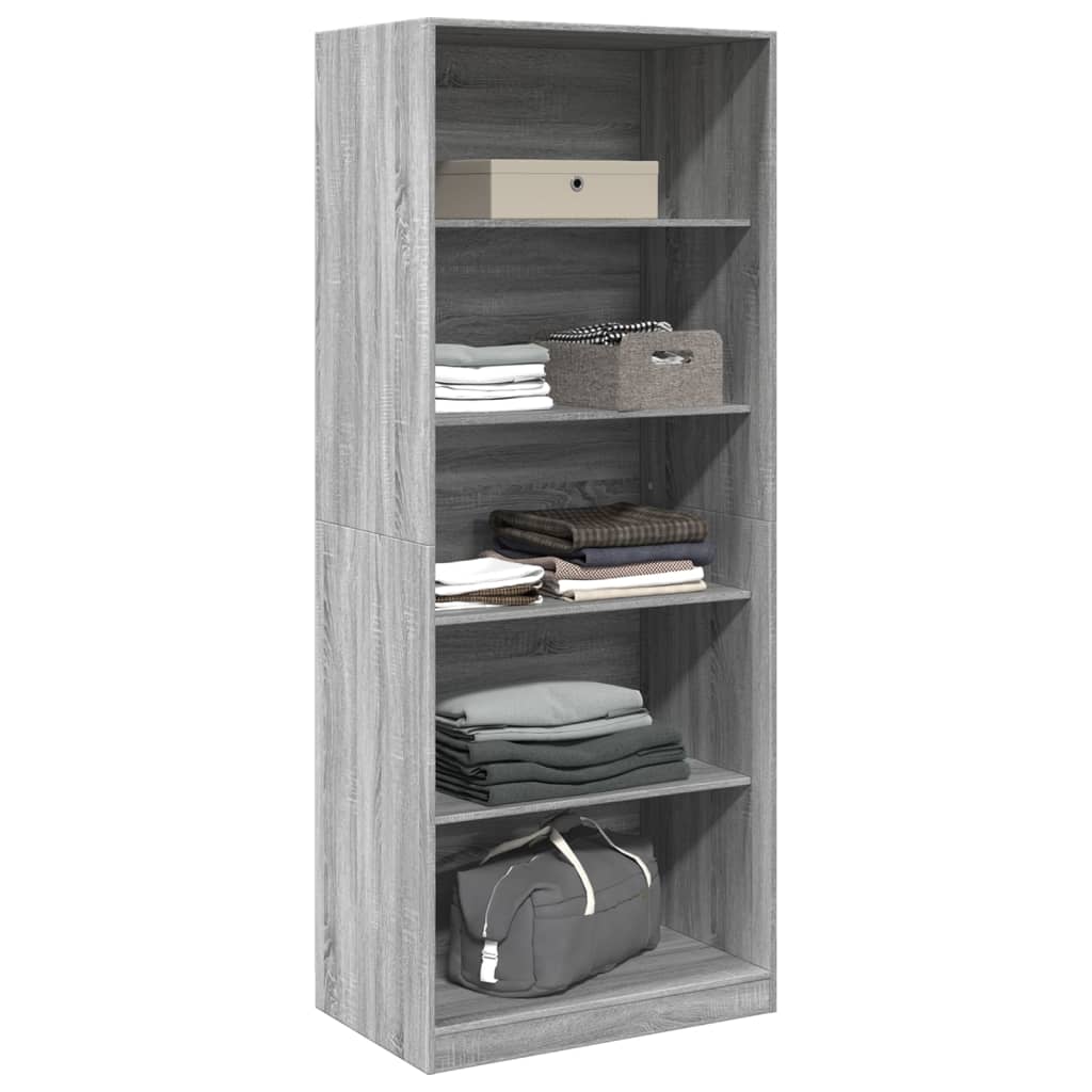 Garde-robe sonoma gris 80x50x200 cm bois d'ingénierie