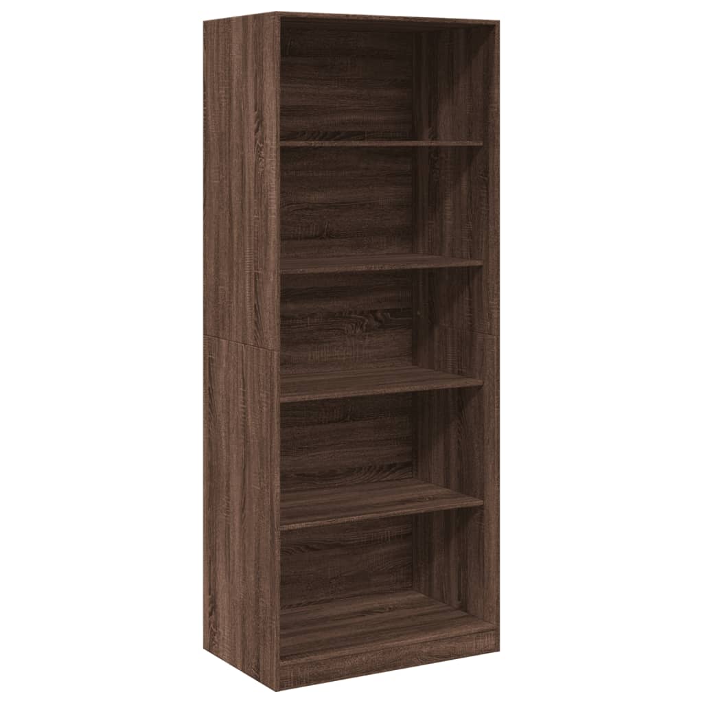 Wardrobe brown oak 80x50x200 cm engineered wood