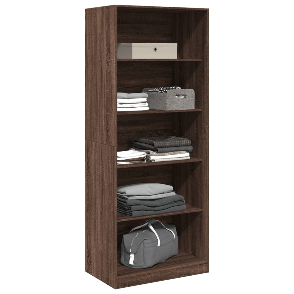 Wardrobe brown oak 80x50x200 cm engineered wood