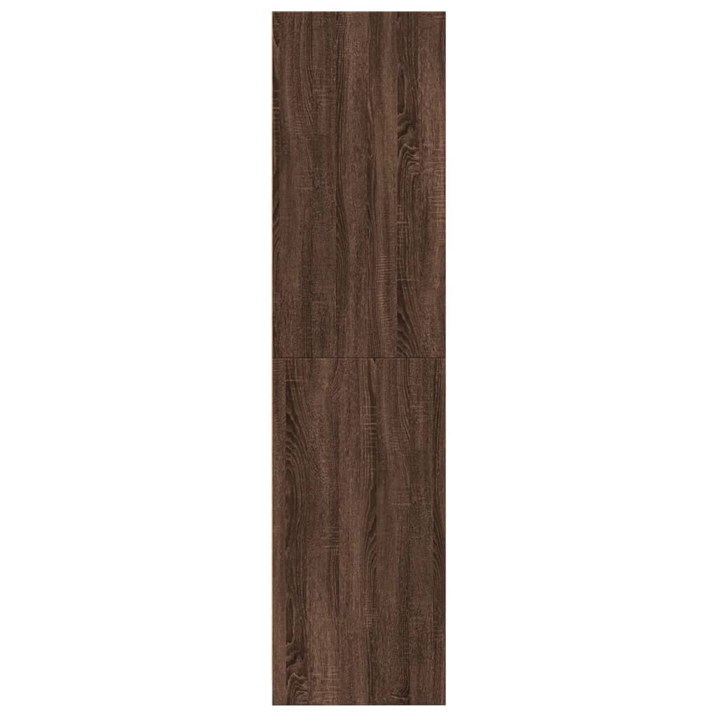 Wardrobe brown oak 80x50x200 cm engineered wood