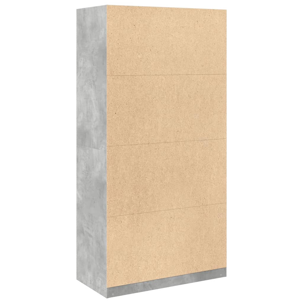 Concrete Grey Wardrobe 100x50x200 cm Chipboard