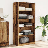 Wardrobe old wood 100x50x200 cm engineered wood