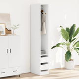 White wardrobe 30x50x200 cm Engineered wood