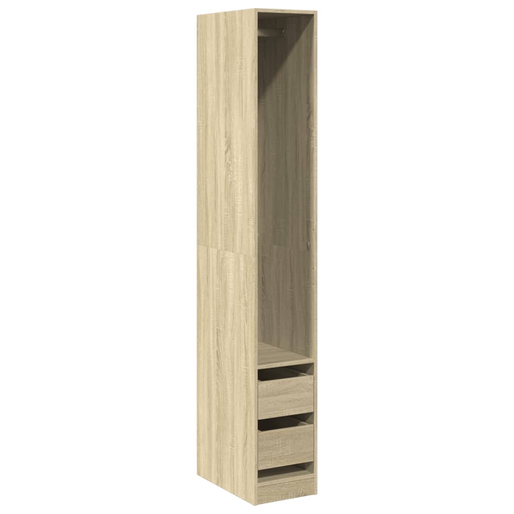 Garde-robe chêne sonoma 30x50x200 cm bois d'ingénierie