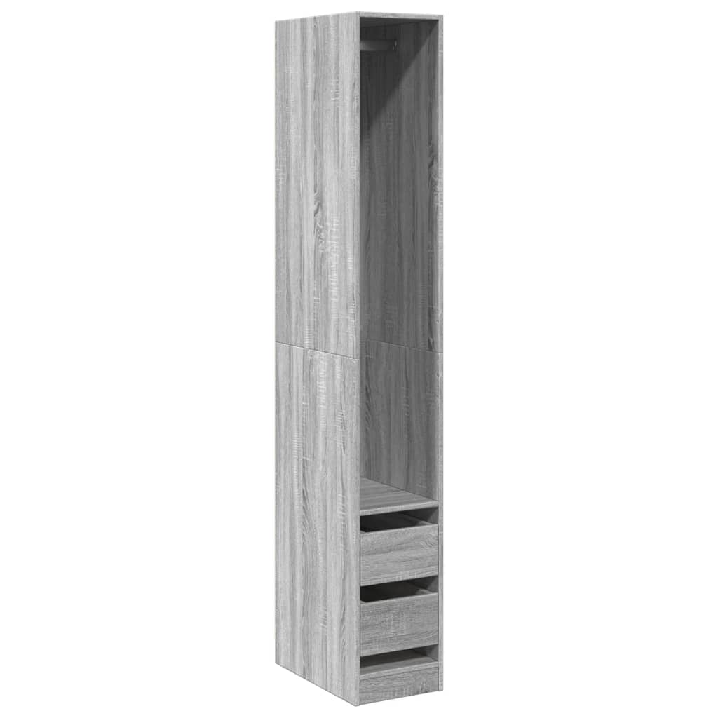 Garde-robe sonoma gris 30x50x200 cm bois d'ingénierie