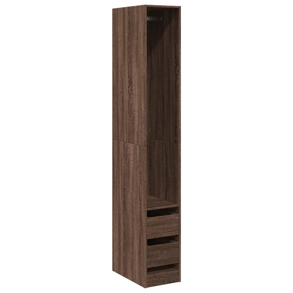 Garde-robe chêne marron 30x50x200 cm bois d'ingénierie