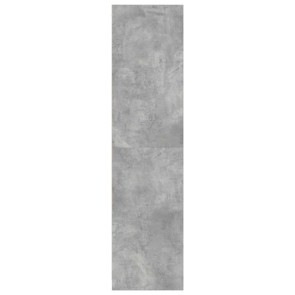 Garde-robe gris béton 80x50x200 cm bois d'ingénierie