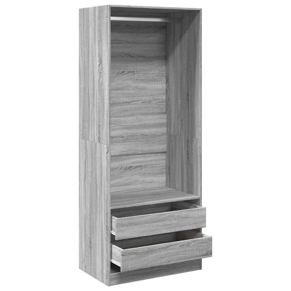 Garde-robe sonoma gris 80x50x200 cm bois d'ingénierie