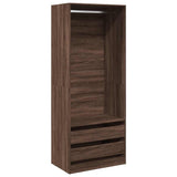 Garde-robe chêne marron 80x50x200 cm bois d'ingénierie