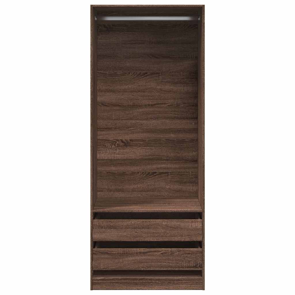 Garde-robe chêne marron 80x50x200 cm bois d'ingénierie