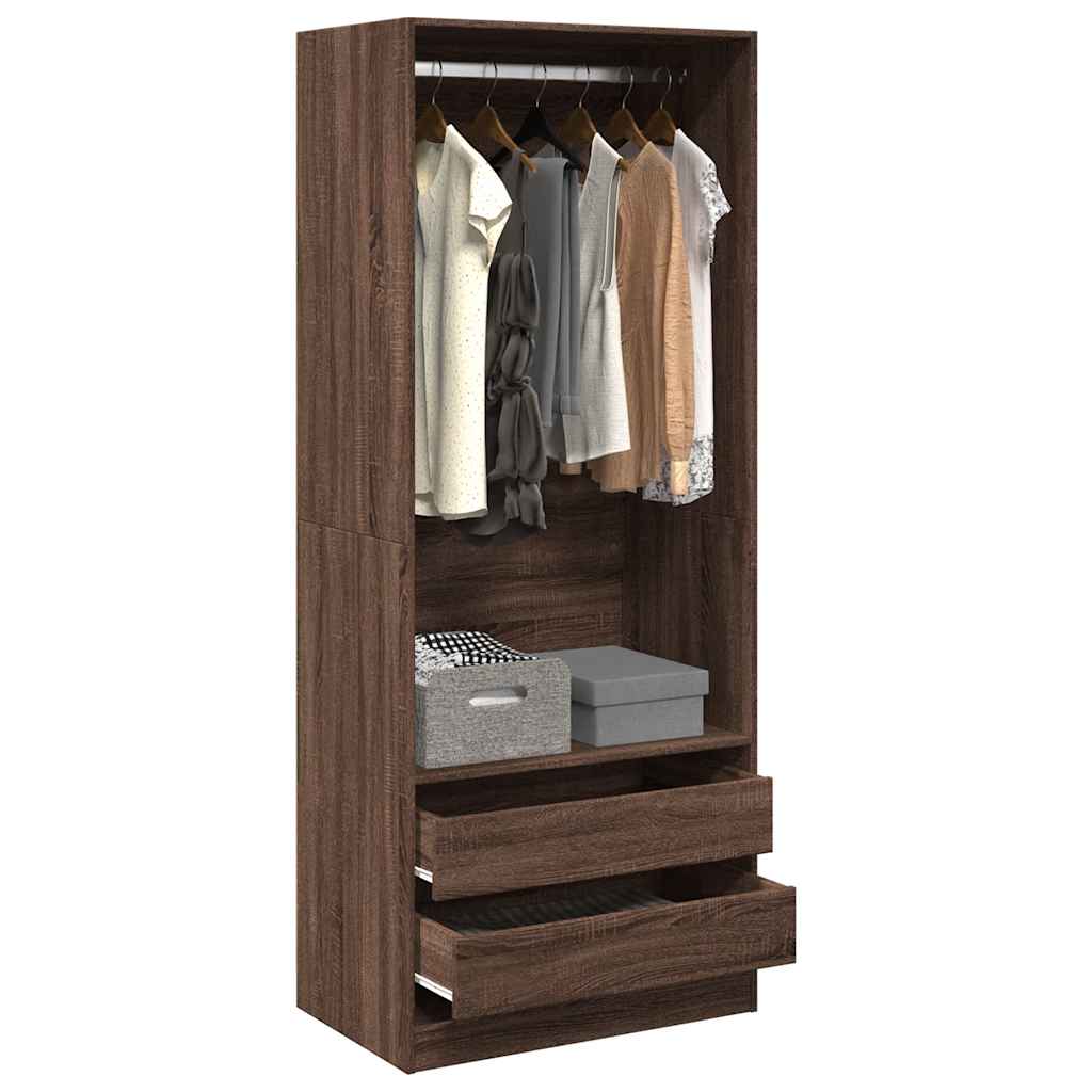 Garde-robe chêne marron 80x50x200 cm bois d'ingénierie