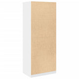 White wardrobe 80x50x200 cm engineered wood