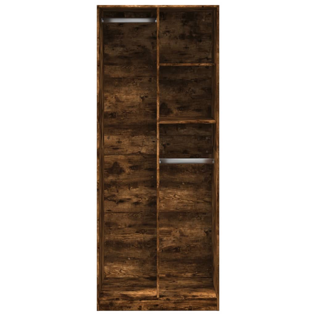 Kleiderschrank aus geräucherter Eiche, 80 x 50 x 200 cm, Holzwerkstoff