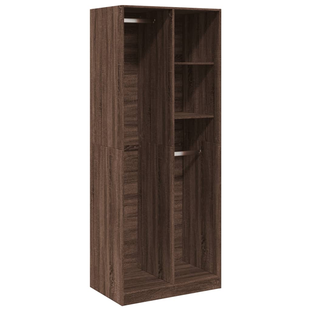 Garde-robe chêne marron 80x50x200 cm bois d'ingénierie