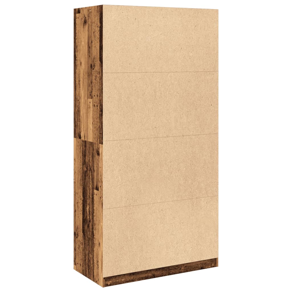 Wardrobe old wood 100x50x200 cm engineered wood