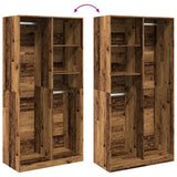 Wardrobe old wood 100x50x200 cm engineered wood