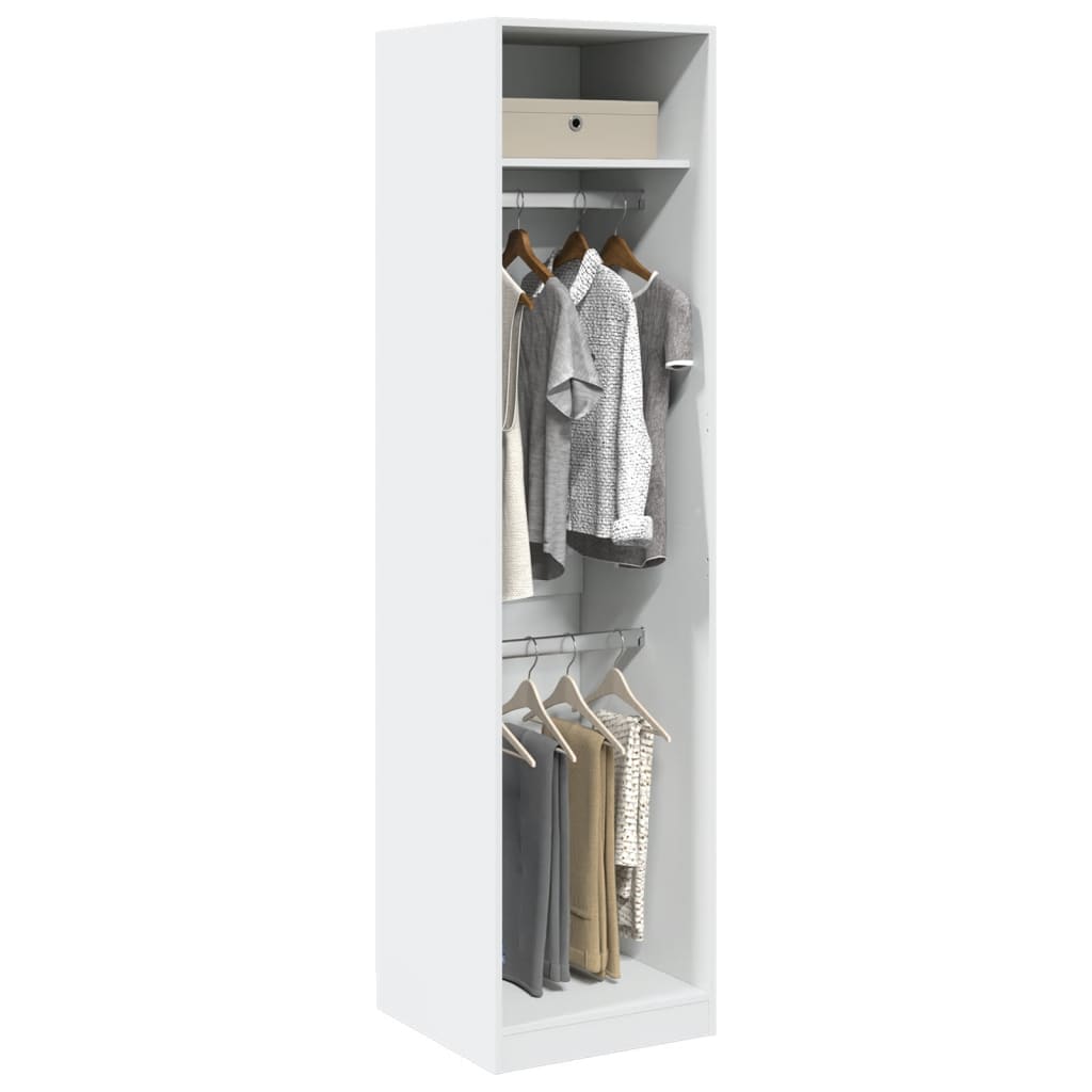 White wardrobe 50x50x200 cm Engineered wood