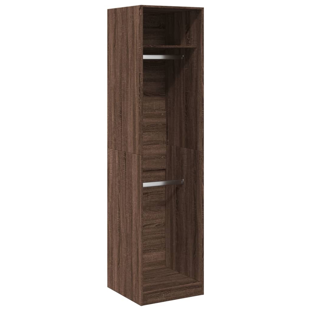 Wardrobe brown oak 50x50x200 cm engineered wood